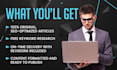 do SEO article writing and impactful blog post writing