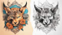develop custom tattoo design, sketch