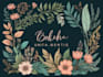 design boho chic hand drawn botanical logo