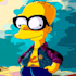 draw best yellow cartoon character like simpson style