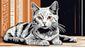 draw a pet portrait using linocut technique