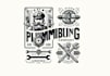 design modern plumbing heating air conditioning hvac logo