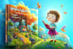 create a cute children book illustration and cover