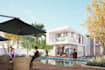 design garden, pool, patio, yard, terrace, and landscape 3d model and rendering