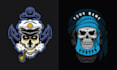 make custom skull marine logo
