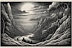 engraving linocut style digital drawing art