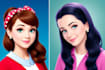 do a disney portrait cartoon from photos