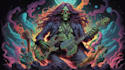 draw stoner rock, heavy metal, psychedelic art