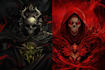 create dark art, horror or skull artworks illustration