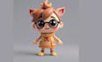 design cute 3d model character, 3d game, toys and rendering with cartoon style