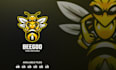make creative mascot bee logo