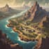 draw 2d rpg fantasy map, landscape, dndart map design