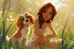 create cartoon disney couple portrait