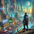 do environment cyberpunk theme concept art or illustration