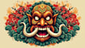 do custom japanese tiki logo