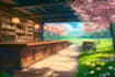 draw anime background for visual novel, stream vtuber