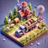 do design 2d game concept art background and environment