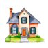draw house illustration watercolor style