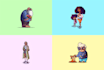 draw cute cartoon human character