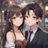 make a anime couple character art anime style