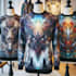 draw a custom dark surrealism for apparel