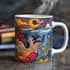 create a custom coffee mug design or coffee cup design
