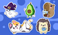 draw custom cute kawaii stickers for print and digital use