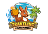 awesome traveling kangaroo logo design