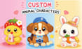 create cute custom cartoon stickers and mascots
