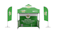 design tent, table cover, flag and canopy tent
