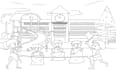 make colouring book page children and adults