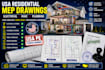 design mep drawings for electrical, hvac, and plumbing plans