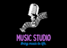 draw music producer or studio record logo