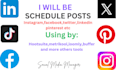 schedule post on instagram,facebook,tiktok,youtube etc