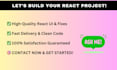 develop a modern react UI landing page and fix react issues