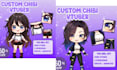 draw animated chibi art twitch emotes anime chibi vtuber chibi pngtuber model