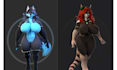 create vrchat furry avatar, vtuber model, vrc avatar,  3d vroid model