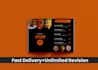 design a professional menu card for restaurants, cafes, and takeaways