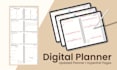 design hyperlinked digital planner, etsy digital planner, printable planner