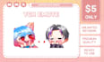 create cute emote for twitch , kick and discord