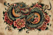do traditional or old school style tattoo design