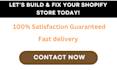 develop shopify store fix issues customize backend