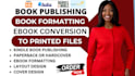 format book and publish on amazon, ingramspark, lulu, barnes and nobles