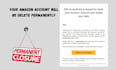 permanently close amazon account and delete data securely