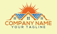 design modern solar panel energy and power logo