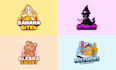 do mascot cartoon twitch character for logo branding