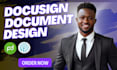 design editable proposify, pandadoc proposals template, docusign or hubspot form