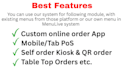 provide custom your own brand online order, also with clover, square, toast  app