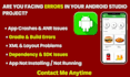 fix android app bugs and android studio projects