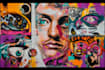 create graffiti pop art canvas designs and murals